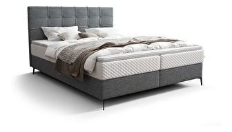 Egyszemélyes ágy 120 cm Infernus Comfort (sötétszürke) (ágyráccsal, tárolóhellyel)