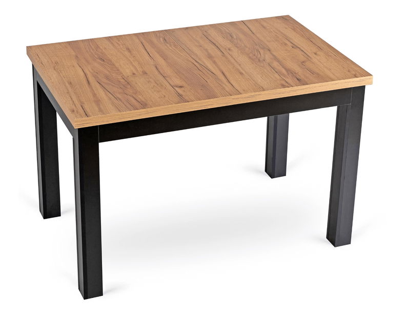 Masă sufragerie extensibilă Seguiremos (stejar craft auriu + negru) (pentru 4-6 persoane)