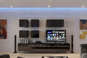 Set za dnevni boravak Berny 61 (crna + crni sjaj)