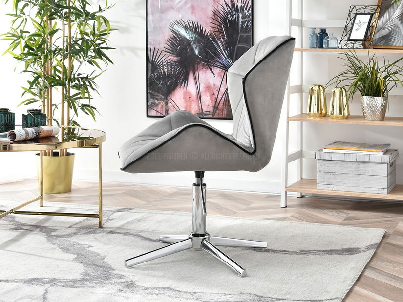 Fotoliu Velma S (gri + crom)
