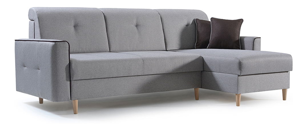 Colțar Hosta (Gri deschis + negru) (D)