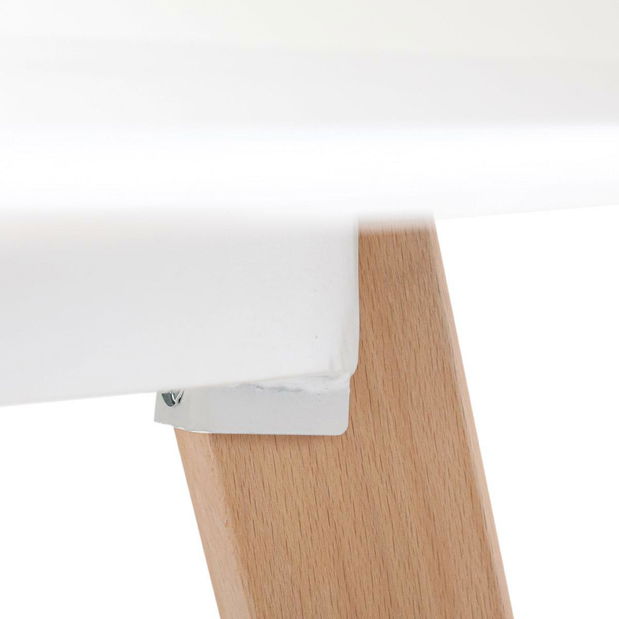 Masă sufragerie Dejamos (alb) (pentru 2 persoane)