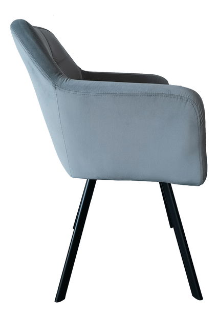 Scaun de sufragerie Zevas (gri + negru)