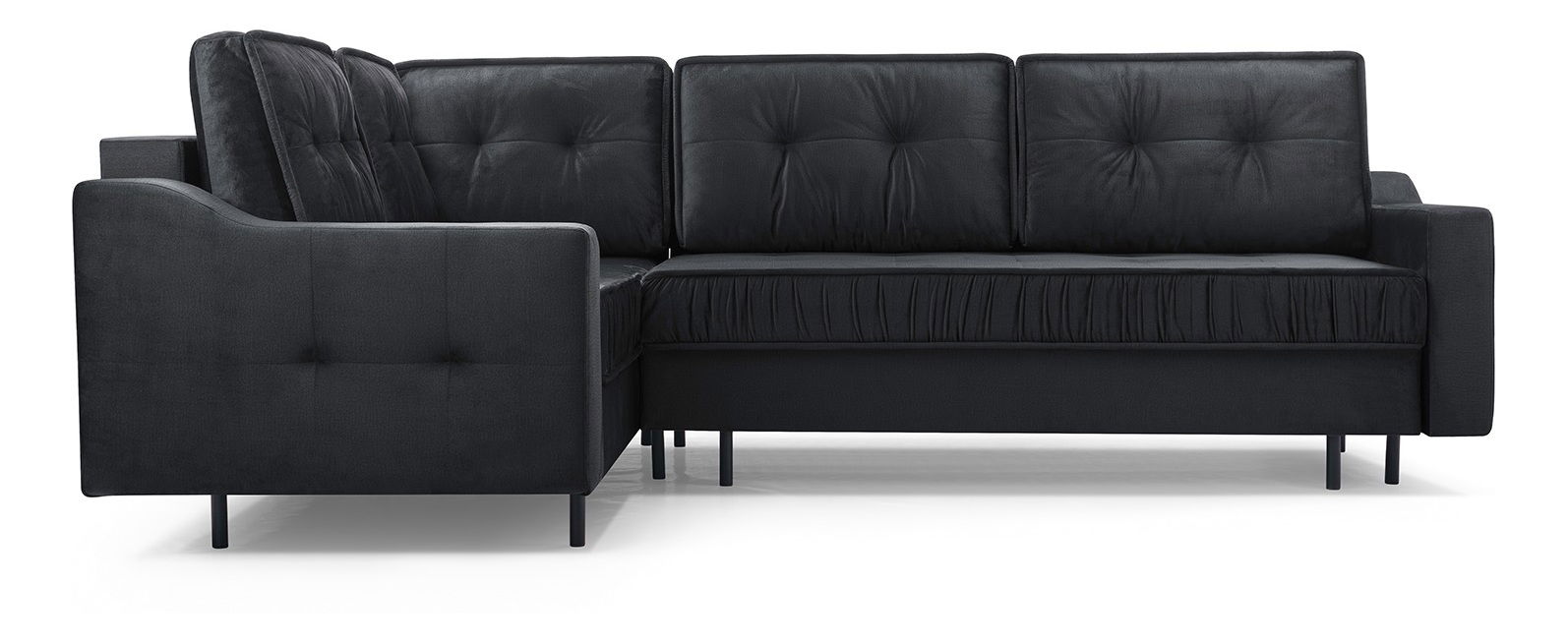 Sarokkanapé Aisha (fekete) (B)