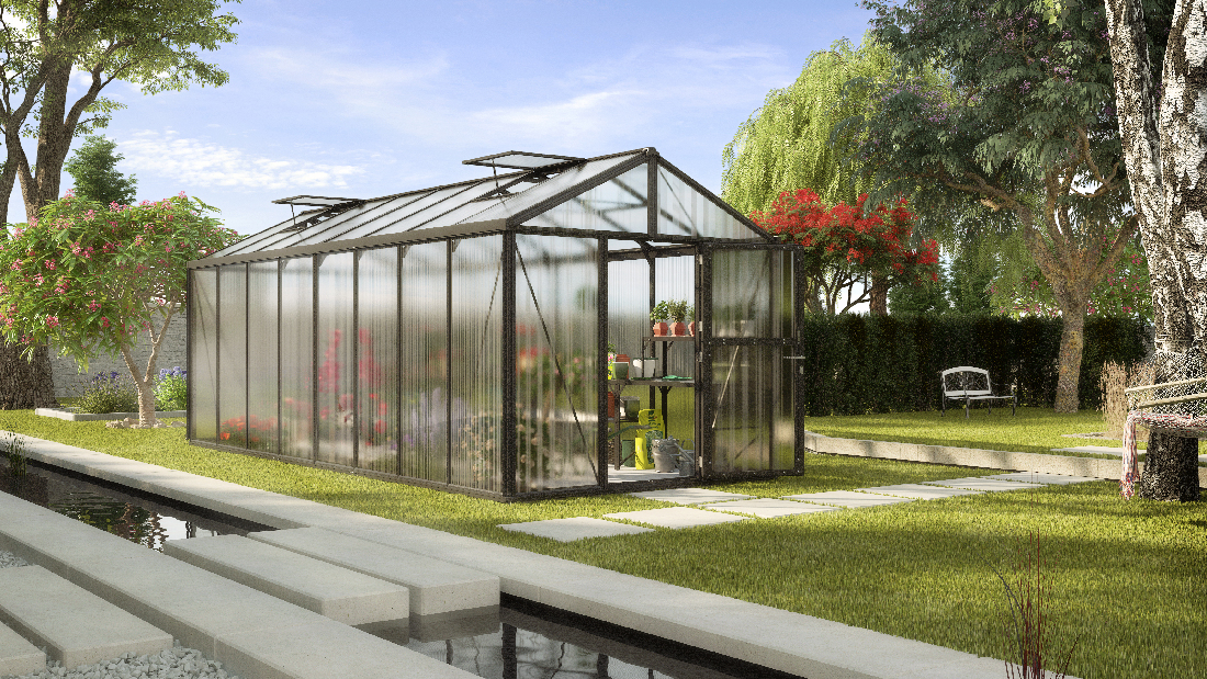 Stil clasic Greenhouse Zeus 15700 (policarbonat + negru)