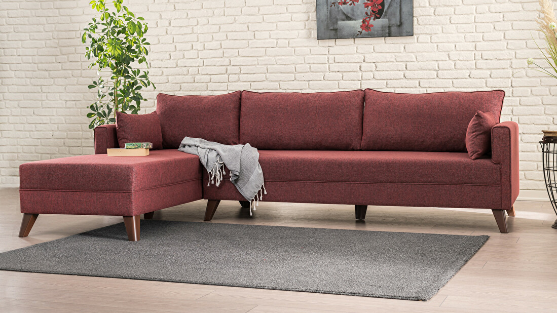 Sofa na razvlačenje Bellina 1 (bordo) (L)