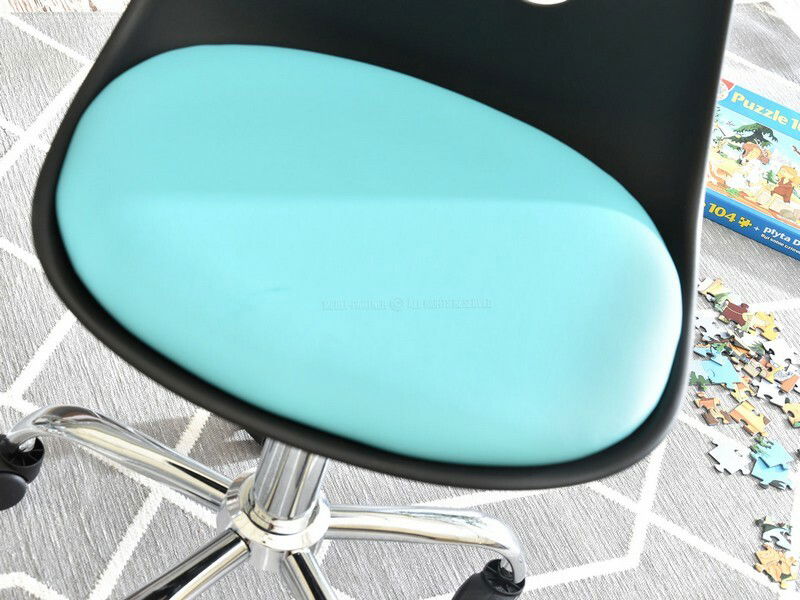 Scaun pentru copii Footy (albastru + crom)