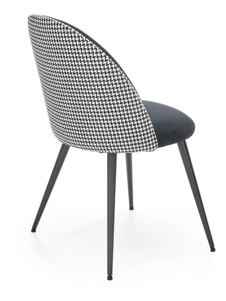 Scaun de sufragerie Kristofer (negru + alb)