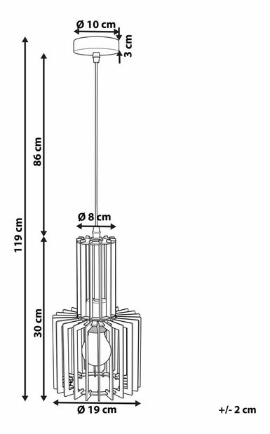 Závesná lampa NARRI (svetlé drevo)