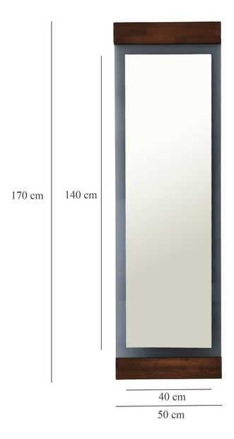 Zrkadlo cheval Vebavi (orech + dymová) 