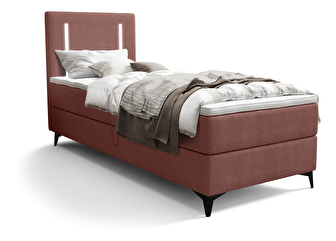 Egyszemélyes ágy 80 cm Ortega Bonell (terakotta) (ágyráccsal és tárolóhely nélkül) (LED világítás)