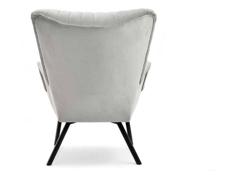 Dizajnové kreslo Lanzaris (sivá + zlatá)