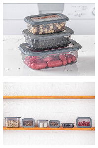 Set posuda za pohranu hrane (3 kom.) Boxy 712 (antracit)