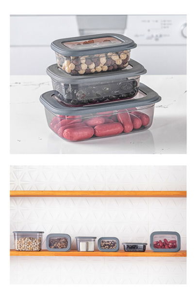 Set recipiente alimente (3 buc.) Boxy 712 (antracit)