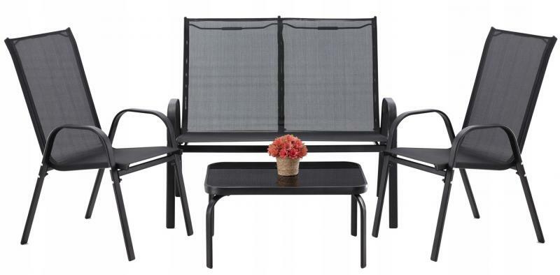 Set mobilier de grădină Kiri (negru)