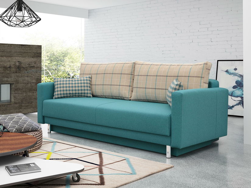 Háromszemélyes kanapé Lila (türkiz)