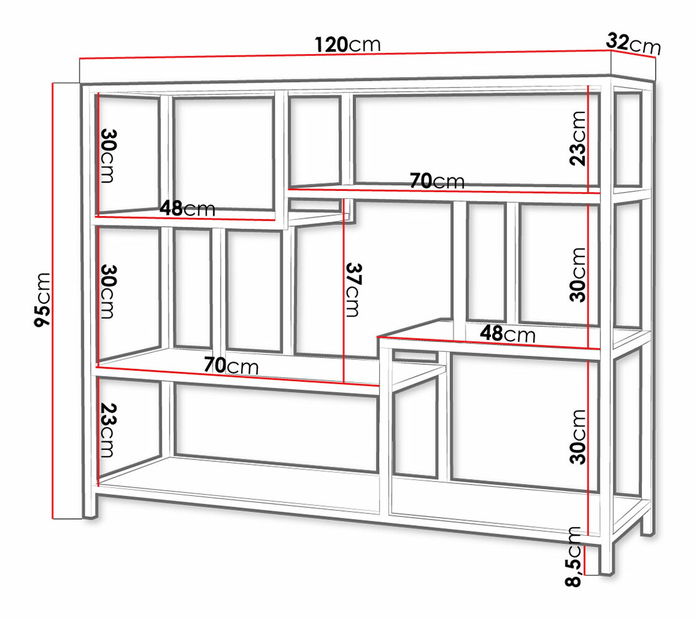 Raft Ranelia I (Negru + natural)