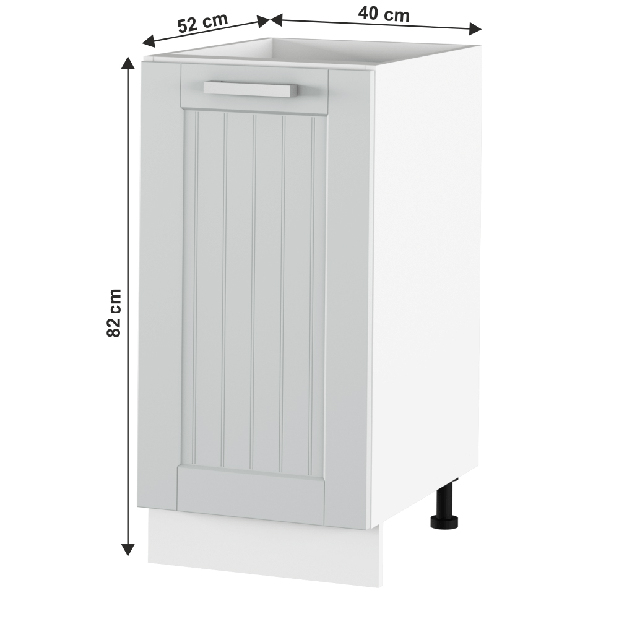 Dolná kuchynská skrinka Janne Typ 52 (svetlosivá + biela)