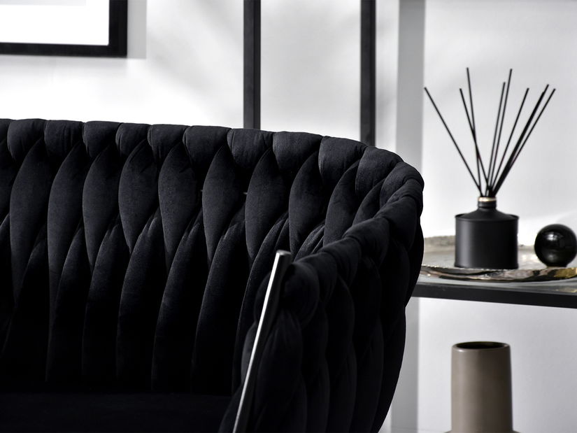 Kétszemélyes kanapé Radio (fekete)