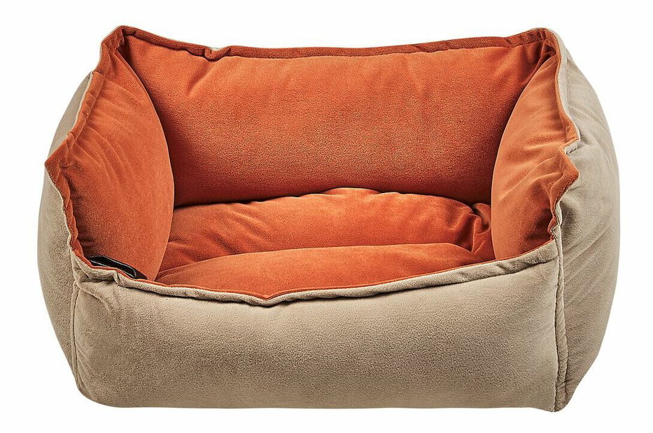 Culcuș/ Pat pentru câine 50 x 35 cm Izmza (portocaliu + bej)