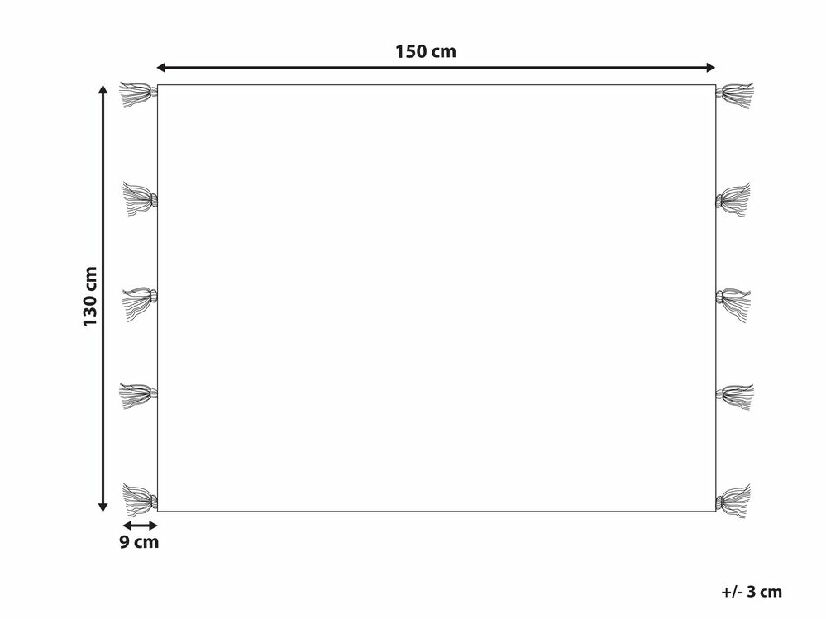 Deka 130 x 150 cm Sabik (bijela) 