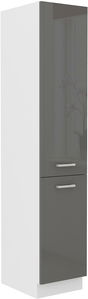 Horná kuchynská skrinka Saria 40 DK-202 2F (biela + lesk sivý)