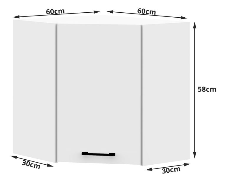 Felső konyhaszekrény Ozara W60 60 (fehér)