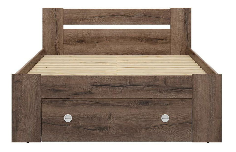 Manželská posteľ 160 cm BRW Nepo Plus 14 (dub monastery) (bez roštu) 