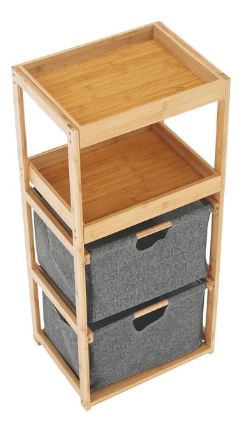 Regál Kendra (bambus + sivá)