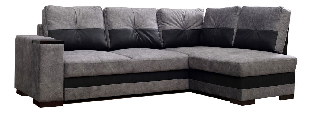 Rohová sedačka Orlando (sivá + čierna) (P)