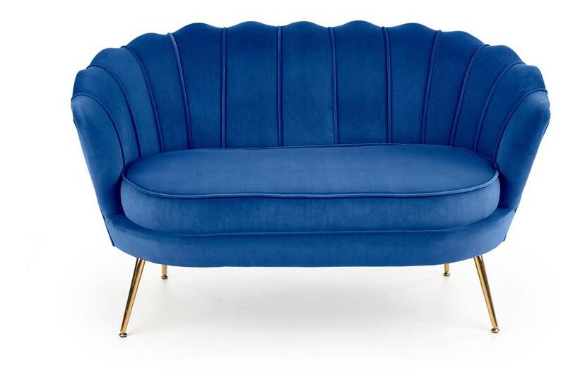 Kanapé Altha XL (sötétkék + arany)