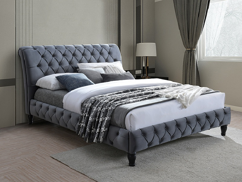 Manželská posteľ 160x200 cm Mary (sivá)