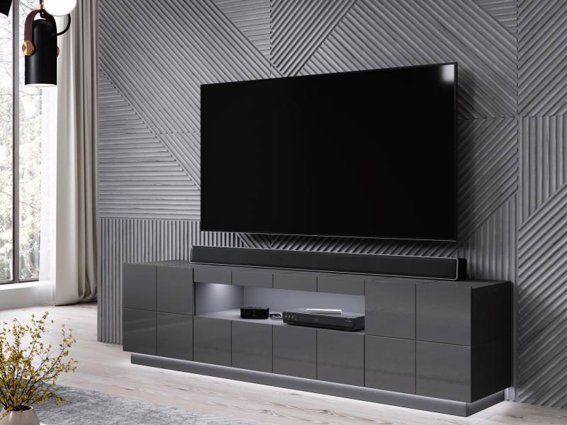 TV stolík Rojan (grafit lesklá)