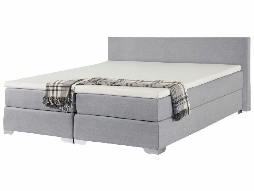 Manželská posteľ Boxspring 180 cm PREMIER (s matracmi) (svetlosivá)