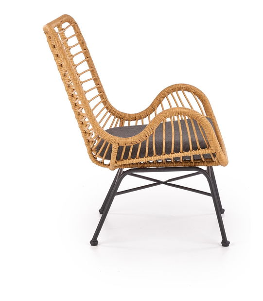 Kerti fotel Ikarusio (természetes kőris + fekete)