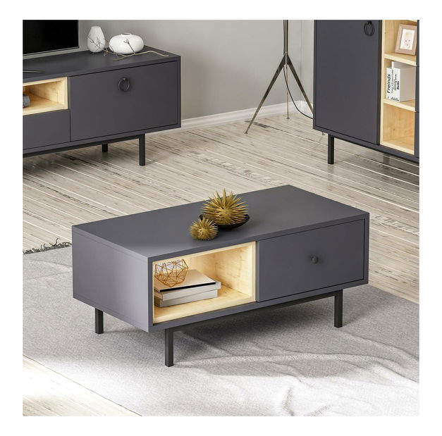 Dohányzóasztal Natty (antracit)