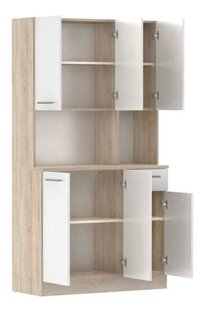 Colț bucătărie Palermo NEW (stejar sonoma + alb)