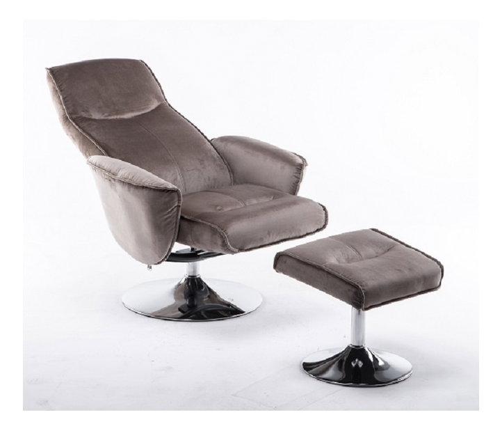Relaxačné kreslo Lonato (hnedosivá) *výpredaj