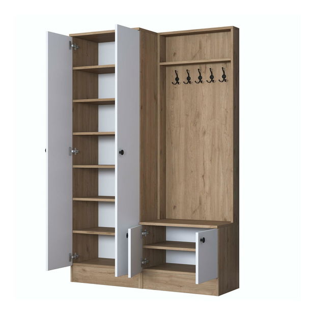 Set za predsoblje Pixie 11 (orah + bijela)