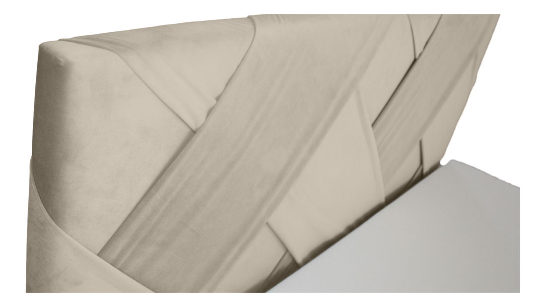 Bračni krevet Boxspring 180 cm Melo (bež) (s prostorom za odlaganje)