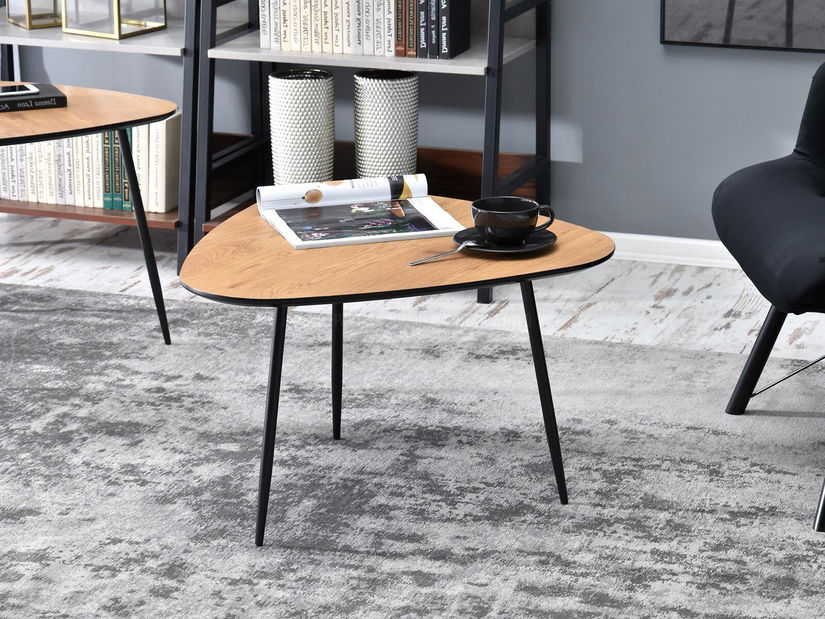 Măsuță de cafea Rossi Xl (stejar + negru)