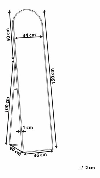 Zrkadlo Bente (strieborná)