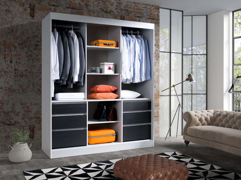 Šatníková skriňa Hanila 180 (biela)