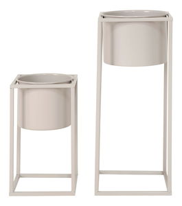 Set od 2 saksije Mvalina (bež + siva)