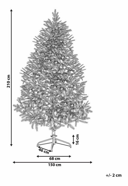 Vianočný stromček 210 cm Fergus (ružová)