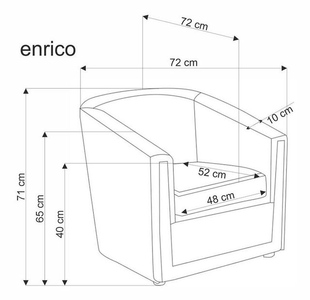 Fotel Eric (sötétzöld)