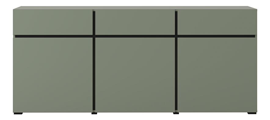 Komód Crossroad G43 (fenyőzöld + fekete)