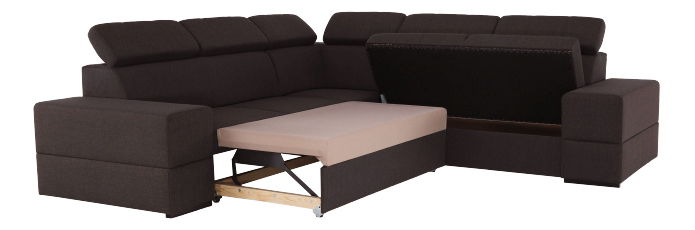 Rohová sedačka Mone (tmavohnedá) (P)
