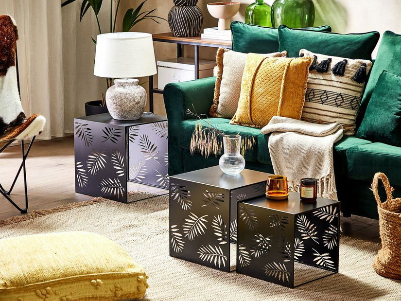 Set de 3 măsuțe de cafea Walder (negru) 