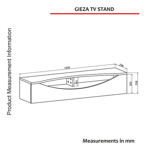 TV stolík/skrinka Geiza (čierna borovica atlantická)